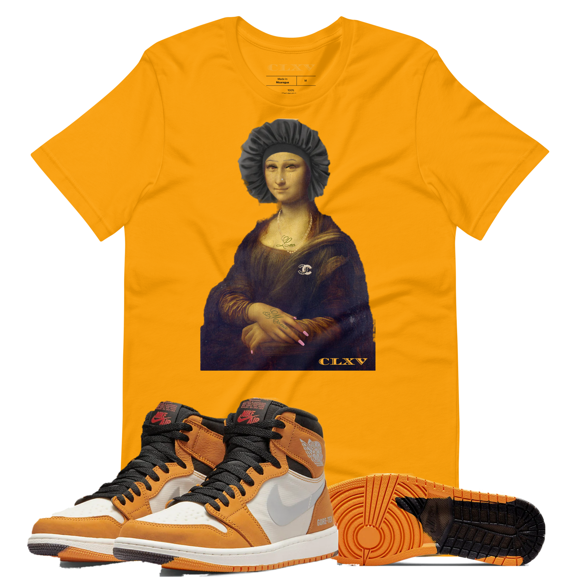 yellow mona T Shirt matching Air jordan 1 Element GORE TEX Light Curry